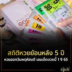 หวยรัฐบาลย้อนหลัง 5 ปี